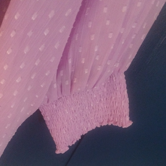 Cato Silk Lavender Ruffle Blouse - Picture 5 of 7